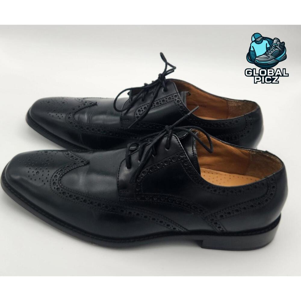 Cole Haan Men’s Grand Wingtip Oxford Shoes Black Size 11.5 M (Style C07680)
